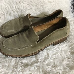 JOHN VARVATOS Suede Nubuck Stitch Slip On Loafers